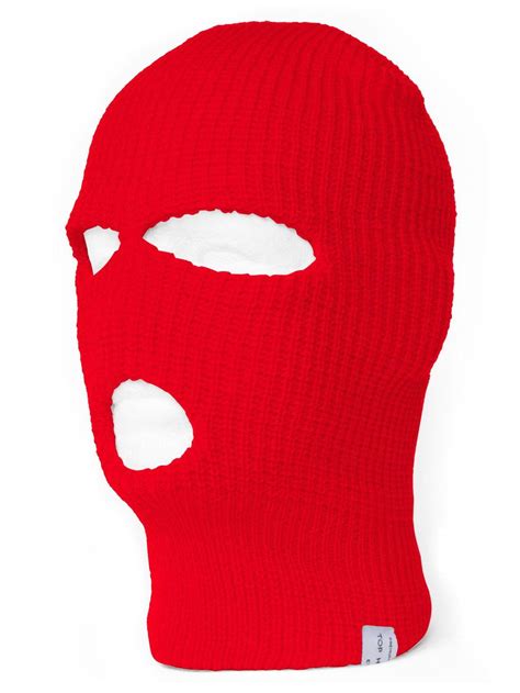 Red Three Holed Ski Mask 1pc - Walmart.com - Walmart.com