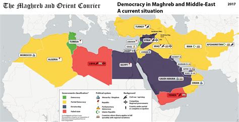 ARAB WORLD MAPS – Democracy in Maghreb and Middle-East | The Maghreb and Orient Courier