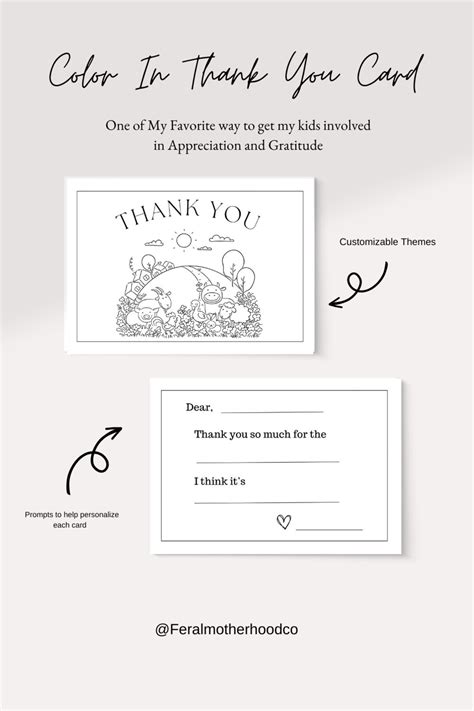 Printable Thank You Card, Farm Animal Thank You Card, Thank You Cards ...