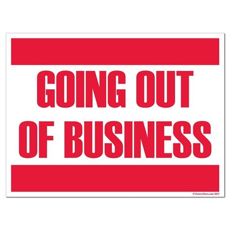 "Going out of Business" Sign or Sticker | VictoryStore