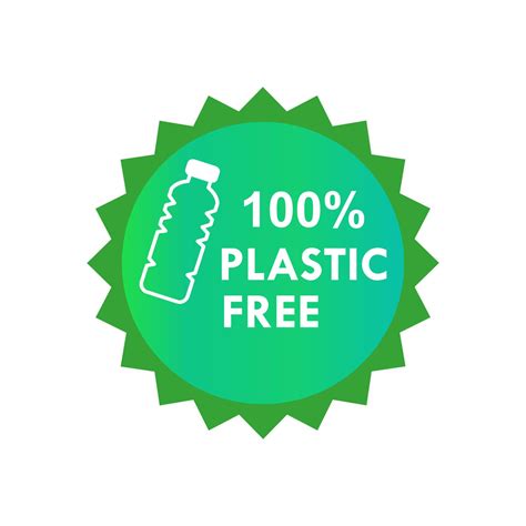 Plastic free logo template illustration. suitable for product label 6552481 Vector Art at Vecteezy