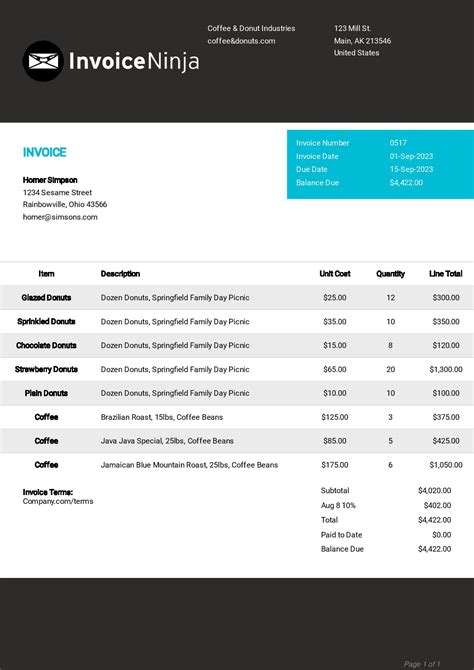 Invoice Templates - Invoice Ninja