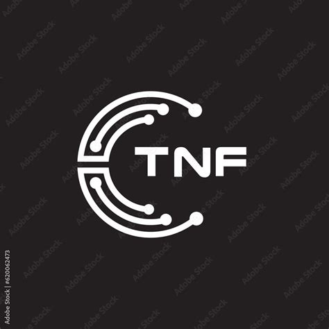 TNF letter technology logo design on black background. TNF creative ...