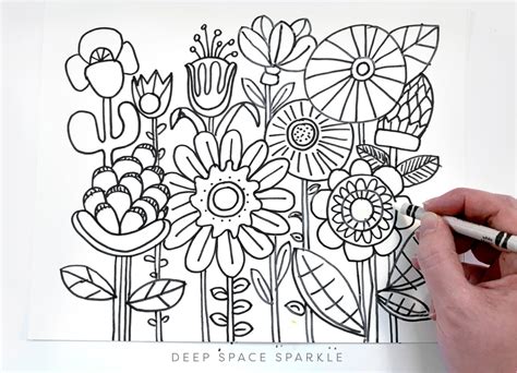 Watercolor Line Drawing Flowers | Best Flower Site