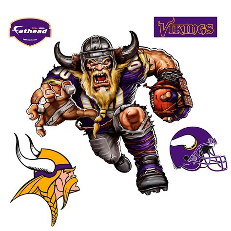 Minnesota Vikings Fathead Vicious Viking 5-Pack Removable Wall Decal - Walmart.com - Walmart.com