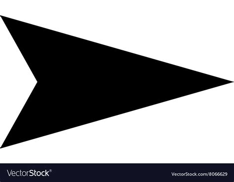 Arrowhead Right Flat Icon Royalty Free Vector Image