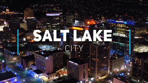 Salt Lake City, Utah by night | 4K drone footage - YouTube