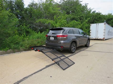 32x48 Reese Steel Solo Cargo Carrier and Folding Ramp for 2" Hitches - 400 lbs Reese Hitch Cargo ...