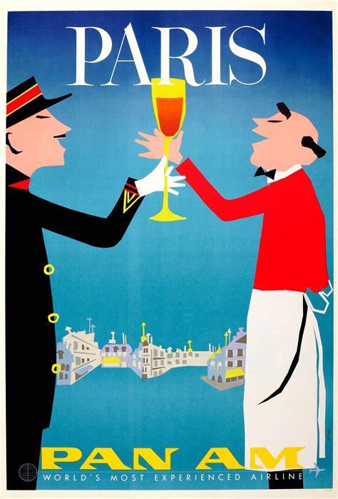 Aaron Fine - Original Vintage Pan American World Airways Travel Poster ...