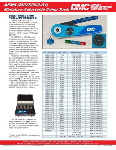 daniels crimp tool chart - Conomo.helpapp.co