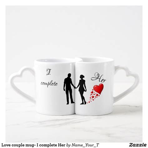 Love couple mug- I complete Her Coffee Mug Set | Zazzle | Couple mugs ...