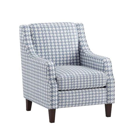 Bonne Blue Houndstooth Print Upholstery Accent Chair 1110BU-1 - The ...