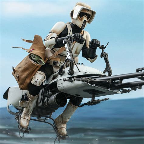 Star Wars Black Series Scout Trooper with Speeder Bike and Grogu Figure mail.ddgusev.soisweb.uwm.edu