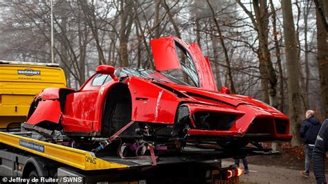 Mechanic wrecks £2.5million Ferrari after smashing into tree stump on ...