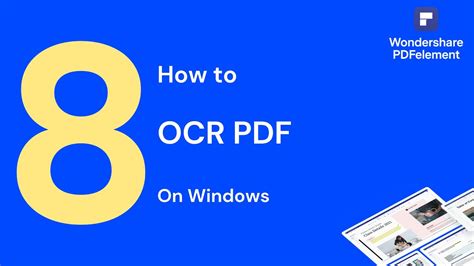 How to OCR PDF on Windows | PDFelement 8 - YouTube