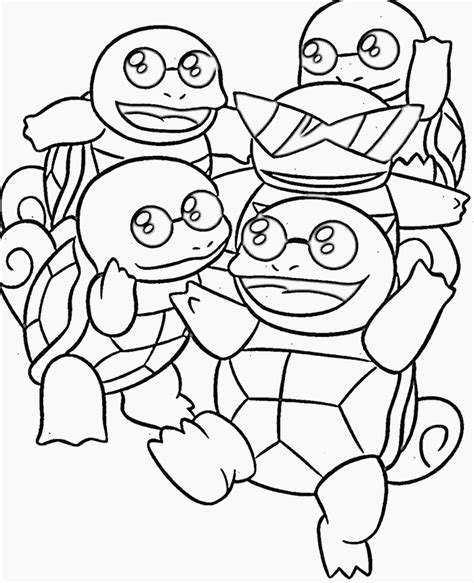 Squirtle coloring pages to download and print for free