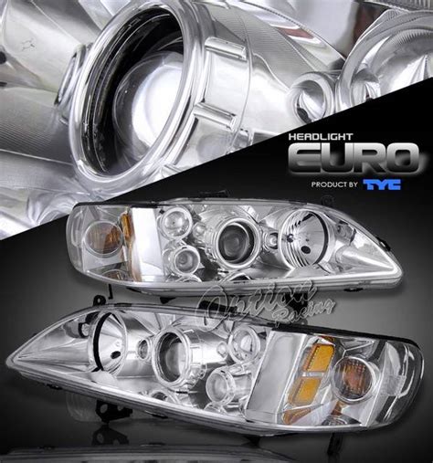 Honda Accord Option Racing Projector Headlights - Chrome Projector Headlight - 80-6103-05 ...