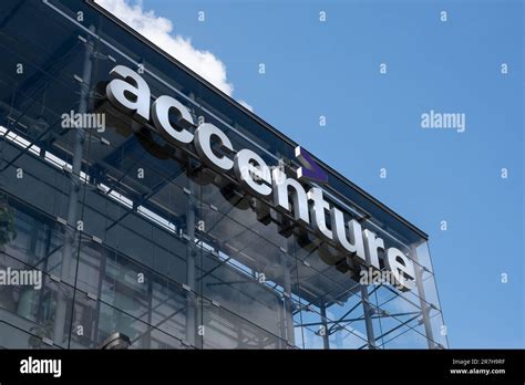 Prague,CZ -27 April 2023: Logo on Accenture Headquarters In Prague ...