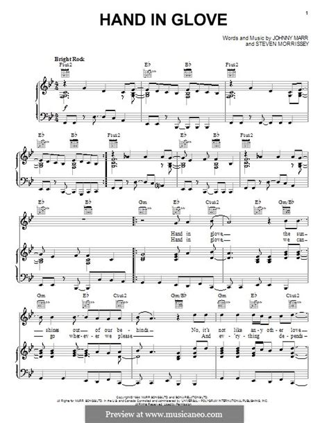 Hand in Glove (The Smiths) by Morrissey, J. Marr - sheet music on MusicaNeo