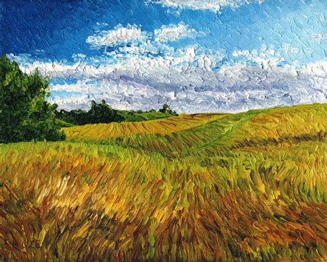 Audra's Oil Paintings: Field of Grass (2010), 8 x 10"