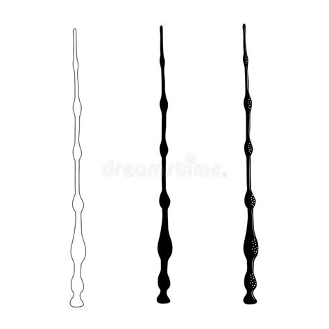 Magic Wand ,elder Wand Isolated on White Background Stock Vector ...