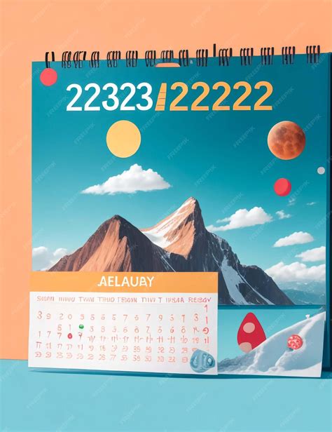 Premium AI Image | 2023 2024 2025 years calendars Week starts Monday Simple calender layout Desk ...