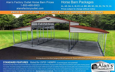 Alansfactoryoutlet.com Metal Barns & Lean To Steel Carport Prices