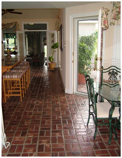 Brick Paver Kitchen Floor