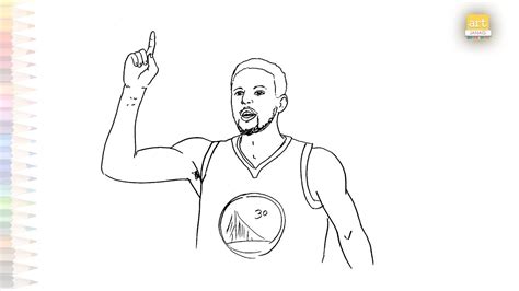 Stephen Curry drawing 01 | basketball player drawings | How to draw ...