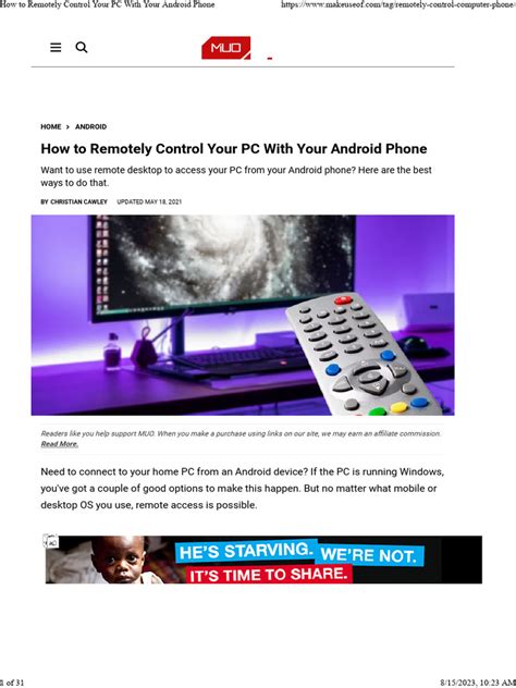 How To Remotely Control Your PC With Your Android Phone | PDF