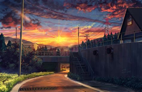 Anime Scenery Sunset