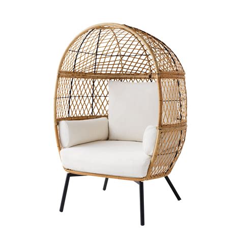 Better Homes and Gardens Ventura Boho Stationary Wicker Egg Chair - Walmart.com | Outdoor ...