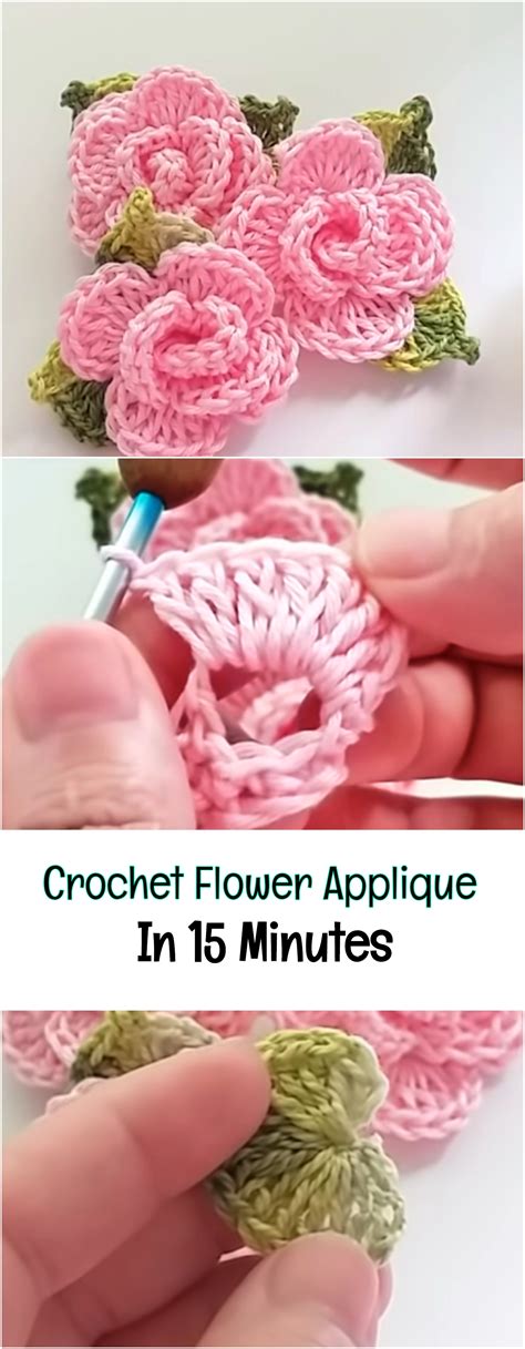 Crochet Flower Applique In 15 Minutes - We Love Crochet