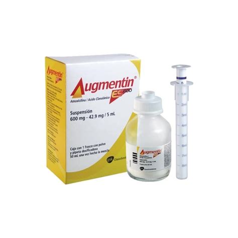 AUGMENTIN ES600 (AMOXICILLIN, CLAVULANIC ACID) 600MG/42.9MG/5ML ...