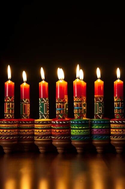 Premium AI Image | the lighting of the Kwanzaa candles AI generative