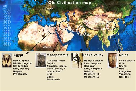 Old Civilisation map, History of Indus valley civilization