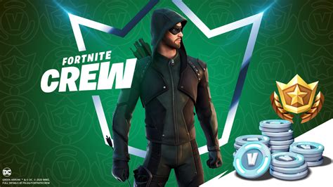 Fortnite Crew: Green Arrow Revealed for January Crew Pack