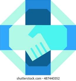 Illustration Hand Shaking Forming Cross Viewed Stock Vector (Royalty Free) 487440352 | Shutterstock