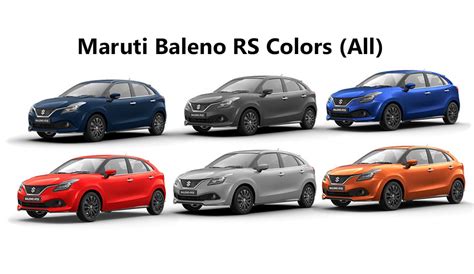 Maruti Baleno RS Colors: Blue, Orange, Red, Grey, Silver & Urban Blue ...