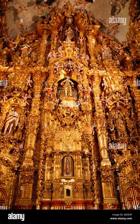 The main altarpiece in the Iglesia de San Francisco Javier Church in ...