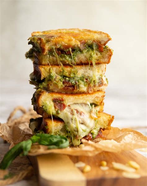 The Ultimate Pesto Grilled Cheese | Something About Sandwiches