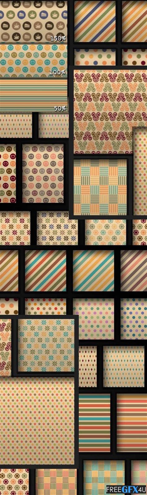 110 Photoshop Pattern Styles In Vintage Color Schemes - Luckystudio4u