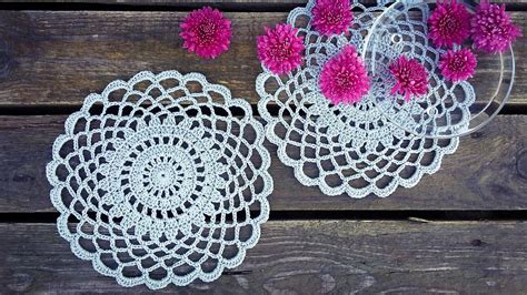 Simple Crochet Doily Tutorial Easy For Beginners - YouTube