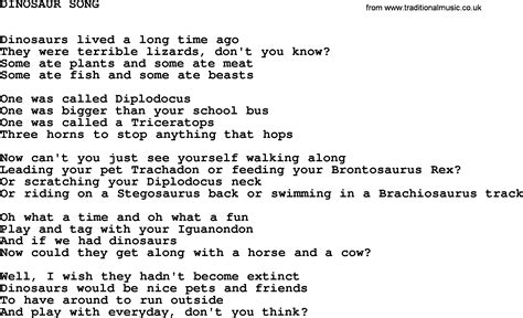 Barney The Dinosaur Song Lyrics