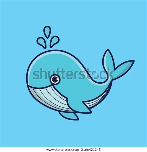 Cute Baby Whale Vector Illustration Stock Vector (Royalty Free ...