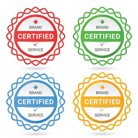 Set of badge certificates Vector illustration certified logo design ...