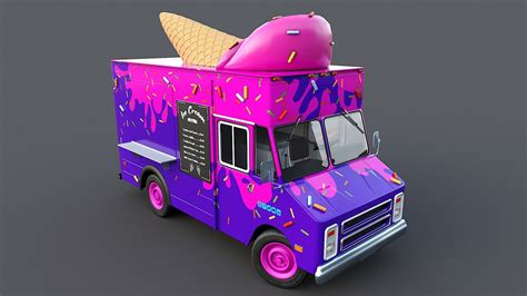 ArtStation - Step Van Ice Cream Truck | Game Assets