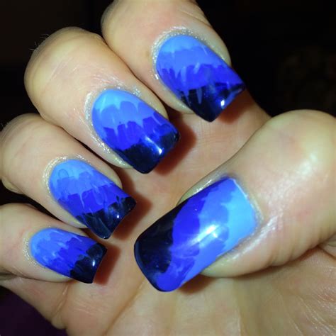 Kind of like needle dragged blue tie dye mani | Nails, Nails inspiration, Nail art