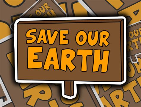 Save Our Earth Vinyl Sticker. | Etsy