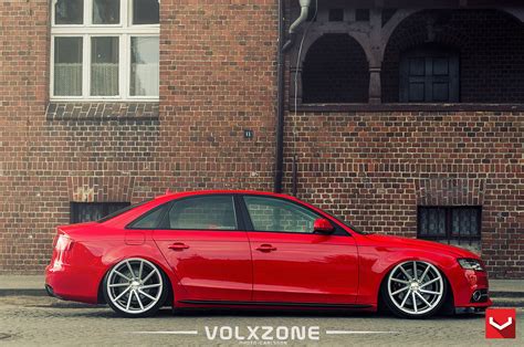 Eye-candy Red Audi A4 on Custom Wheels — CARiD.com Gallery